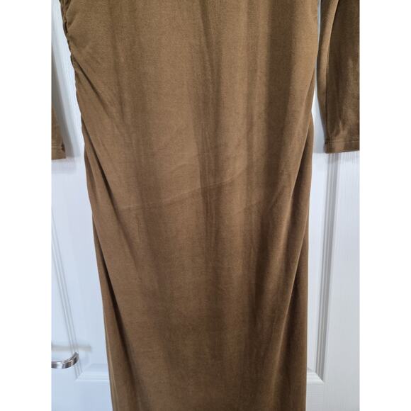 OGL Soft Flattering Turtleneck Mossy Brown Cabincore Brami Maxi Dress NWT, Sz XL - Picture 13 of 15